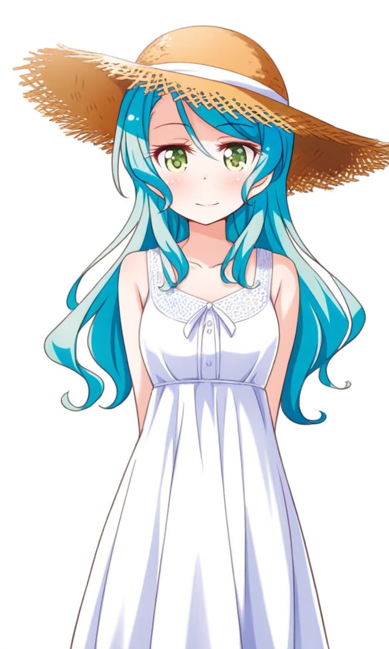 氷川紗夜 麦わら帽子とワンピース | の人気AIイラスト・グラビア