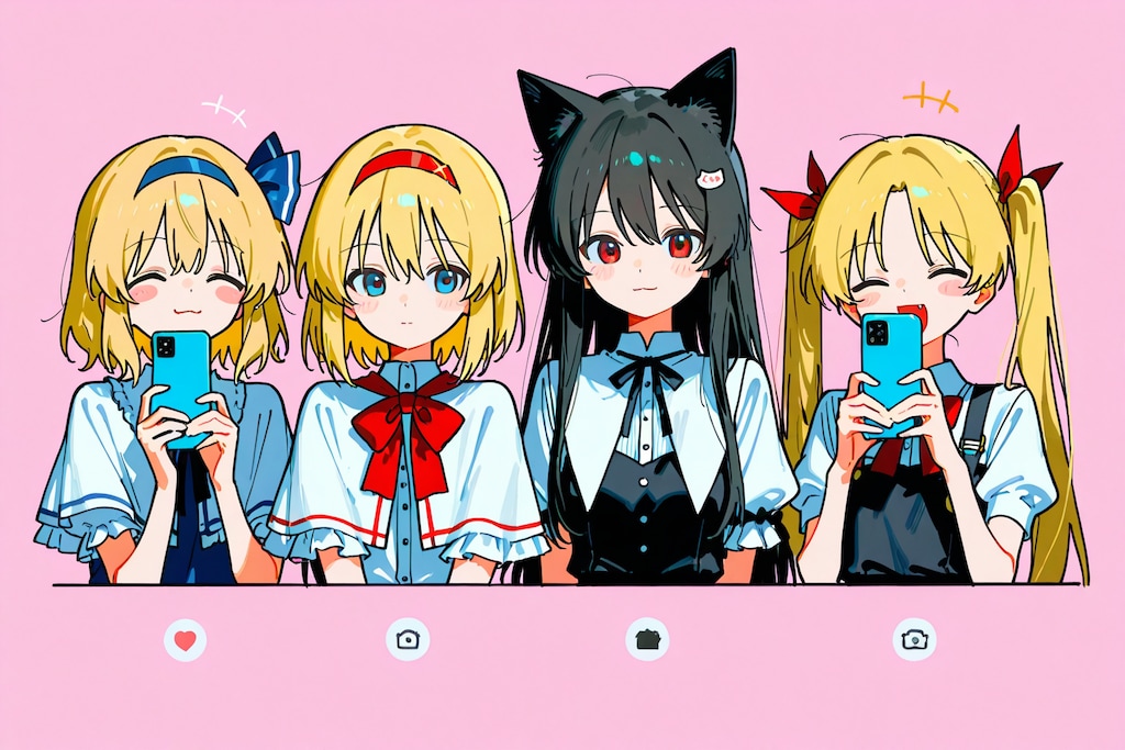 プロンプトから見る複数女子