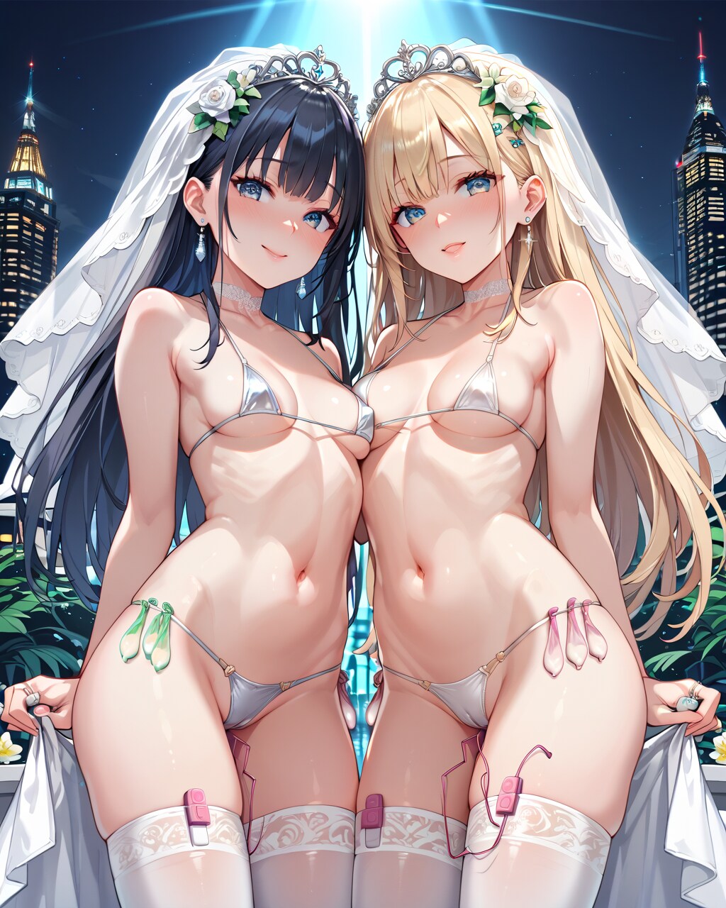 二次会の花嫁とブライズメイド