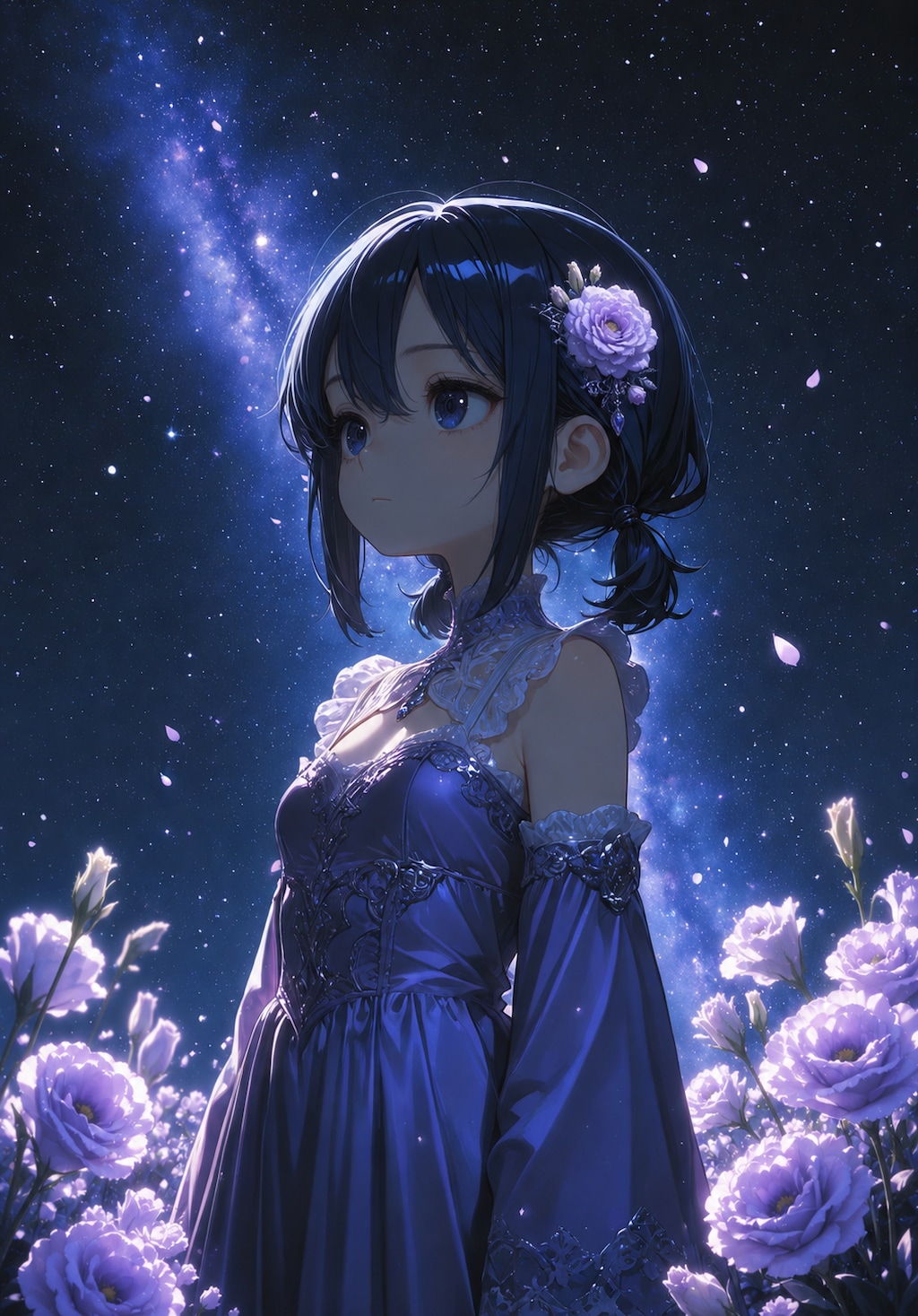 蒼き星夜のトルコギキョウ