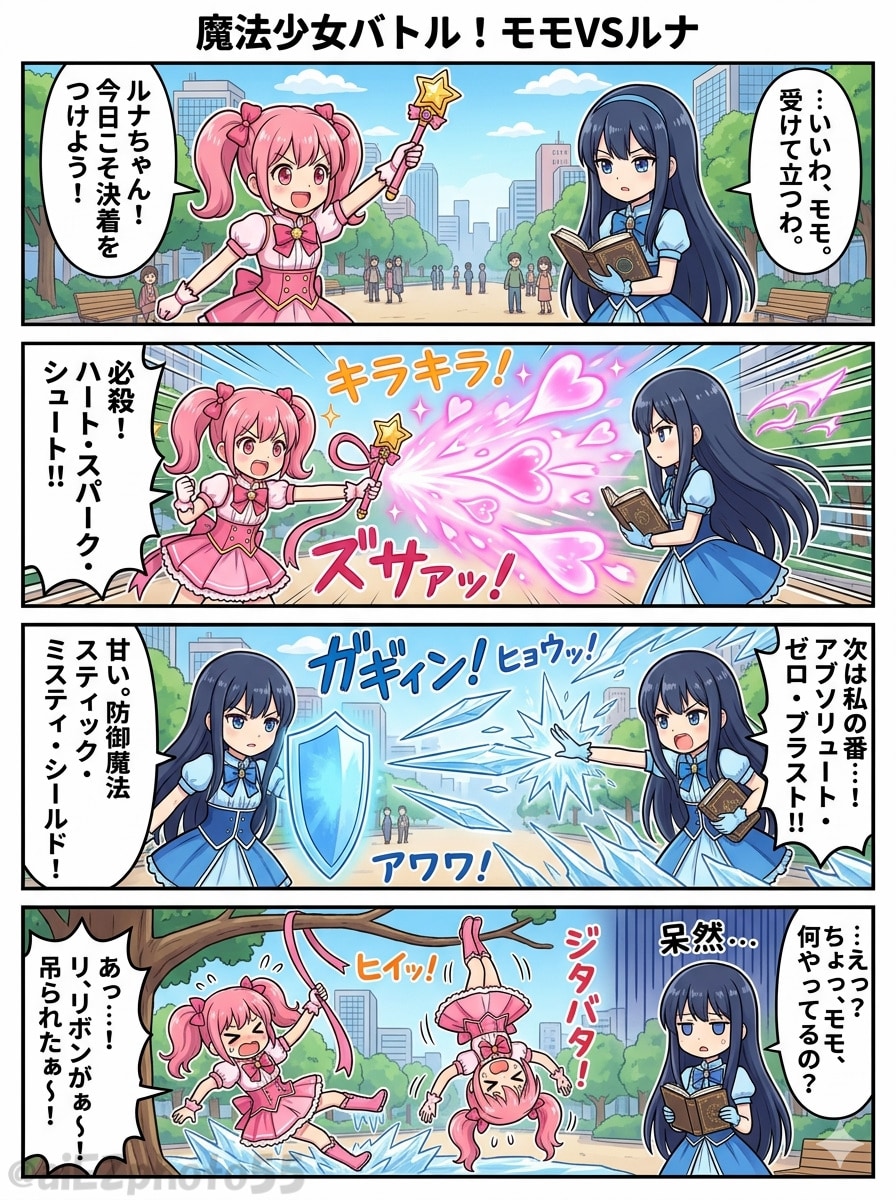 魔法少女バトル！モモVSルナ