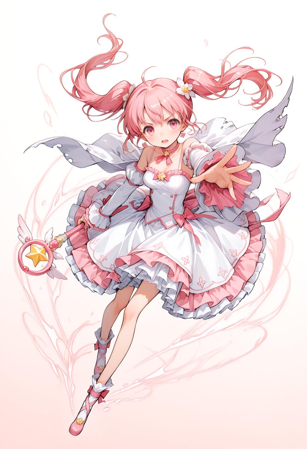 ピンク髪の魔法少女