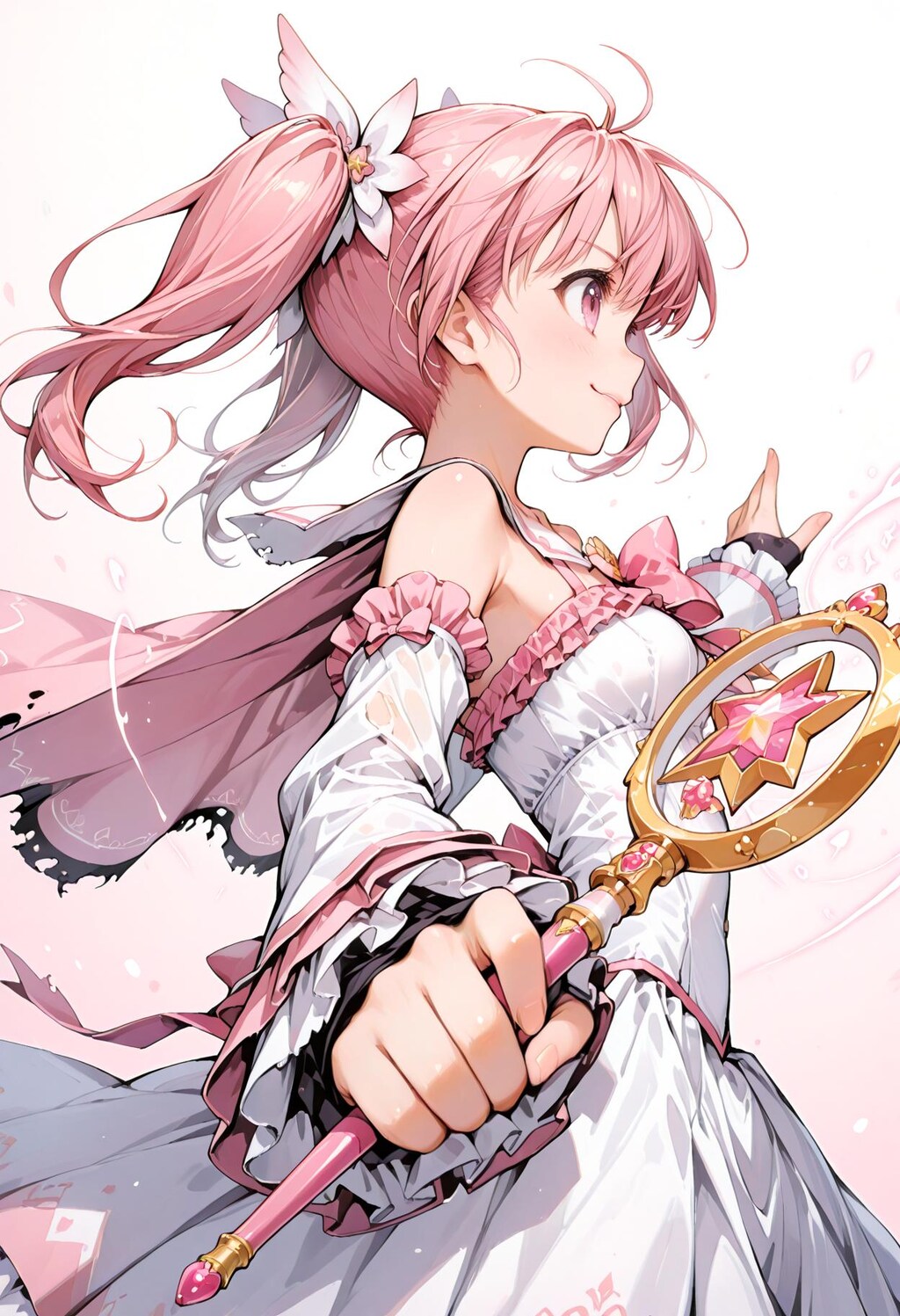 ピンク髪の魔法少女