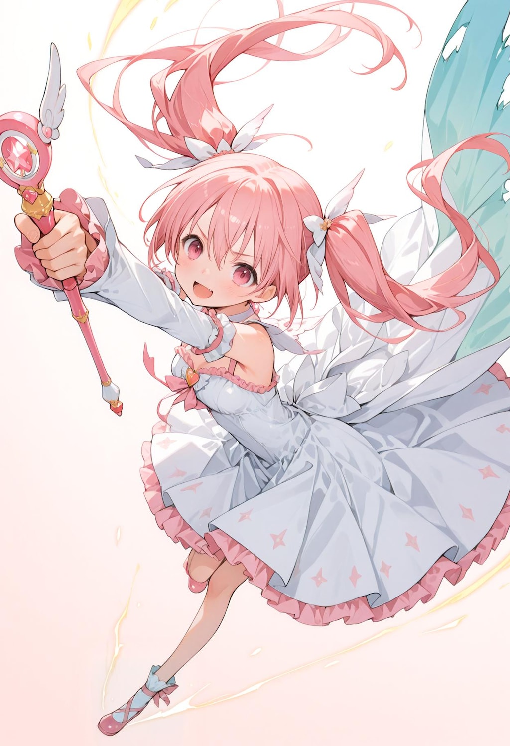 ピンク髪の魔法少女