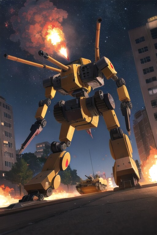 B級プラモボックスアート「侵略兵器ロボガンナー」 | の人気AIイラスト・グラビア