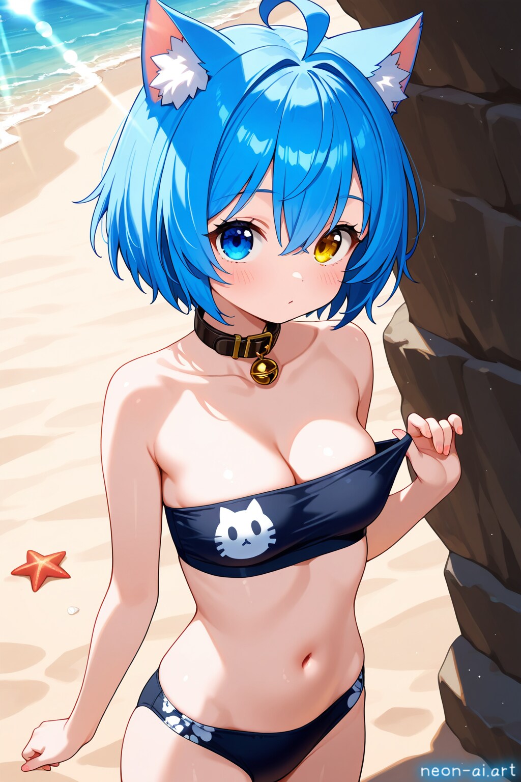 バンダナ・ハイウエストビキニとバンドゥー・トップ（#Mocha_prompt）（3models）