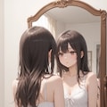 鏡越しの誘惑(白) 2枚目