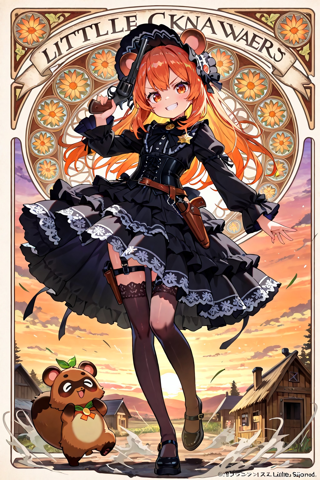 【実験】西部ガンスリンガー × ゴスロリ × タヌキ耳