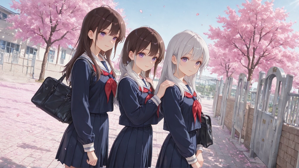 入学式の風景《Stable Diffusion XL版》