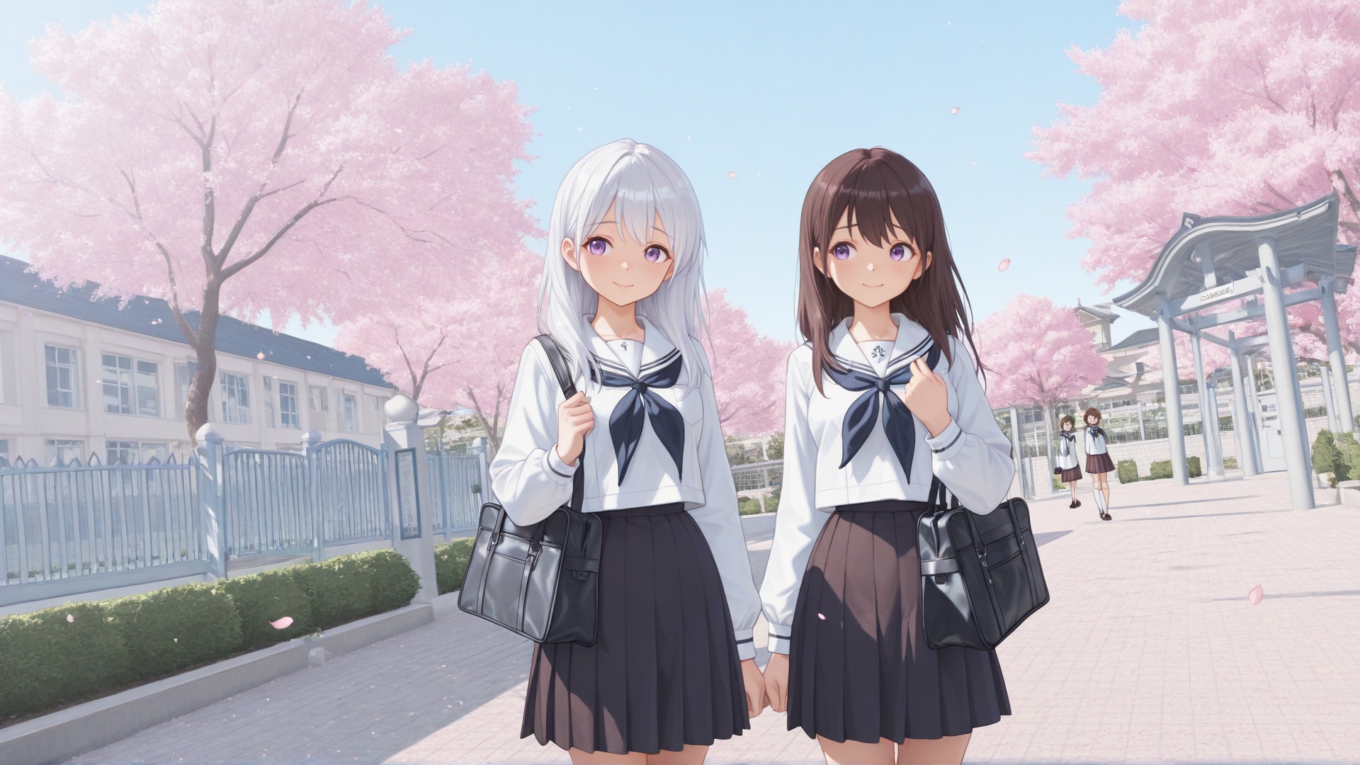 入学式の風景《Stable Diffusion XL版》 | の人気AIイラスト・グラビア