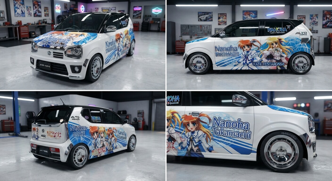スズキアルト魔法少女リリカルなのは痛車 | の人気AIイラスト・グラビア