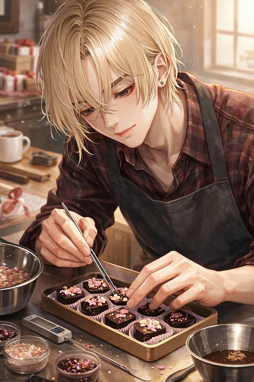 甘利くんは、無言の愛をもチョコに練る