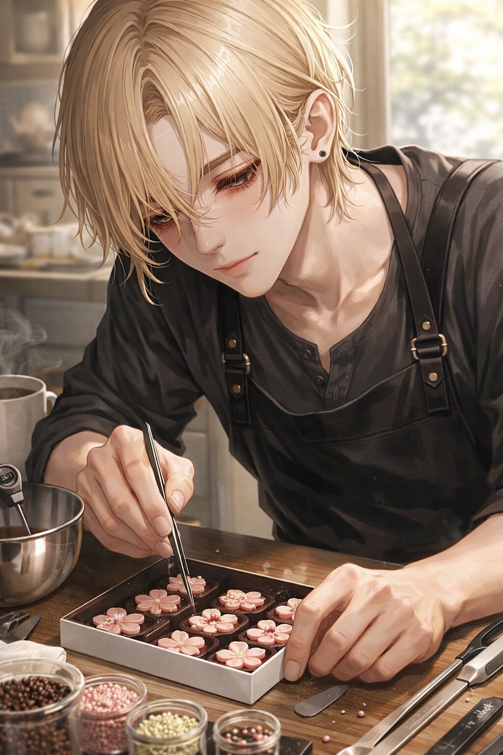 甘利くんは、無言の愛をもチョコに練る | の人気AIイラスト・グラビア