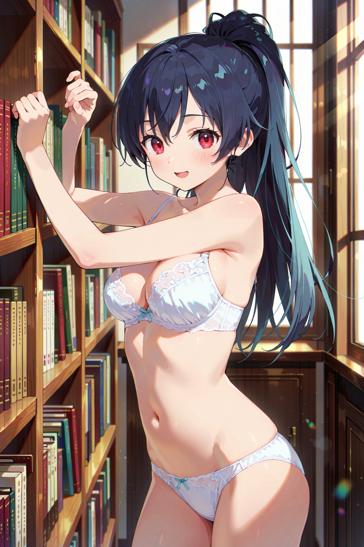 書棚の奥でヒミツの撮影会 Y725