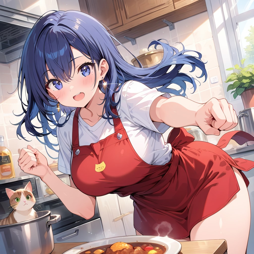 スパイシー先輩のコスプレをして、元気なあい。やー！