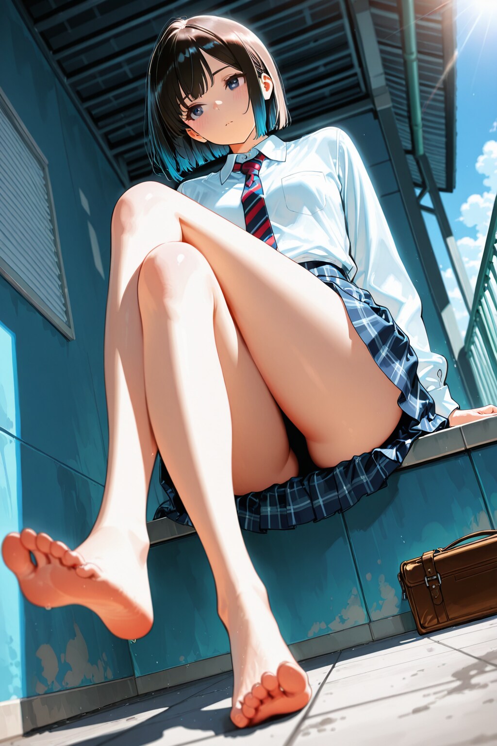 生脚女子高生