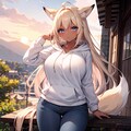 夕焼けときつねさん 2枚目