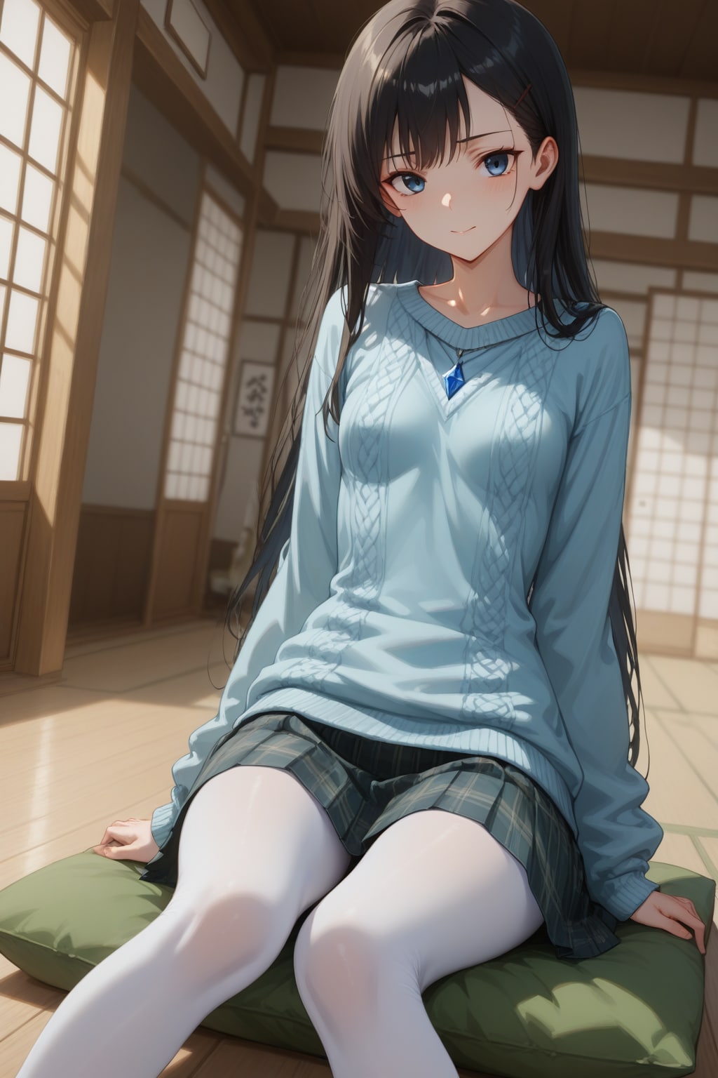 セーターを着た女の子