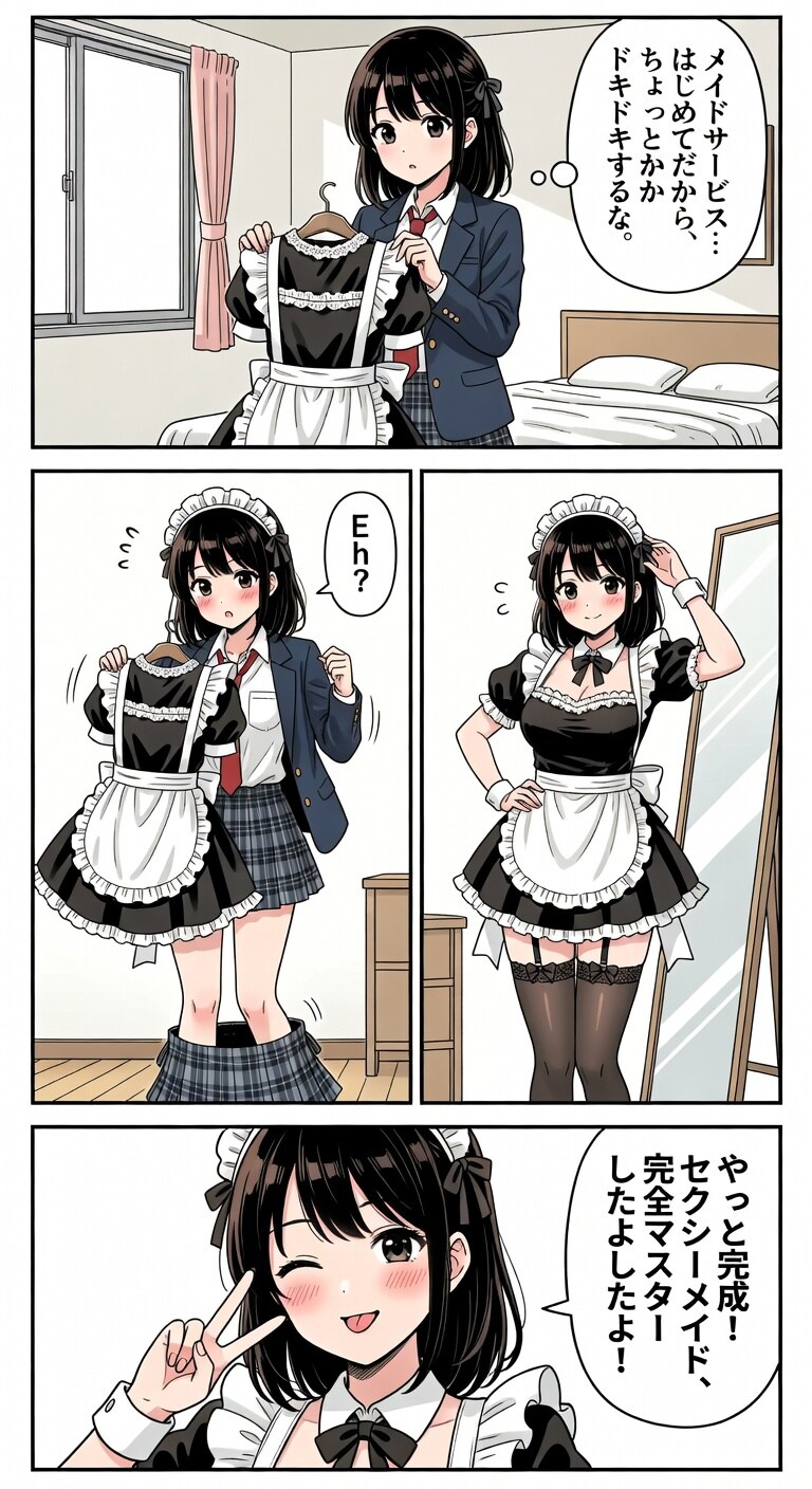 メイドさんに着替え | の人気AIイラスト・グラビア