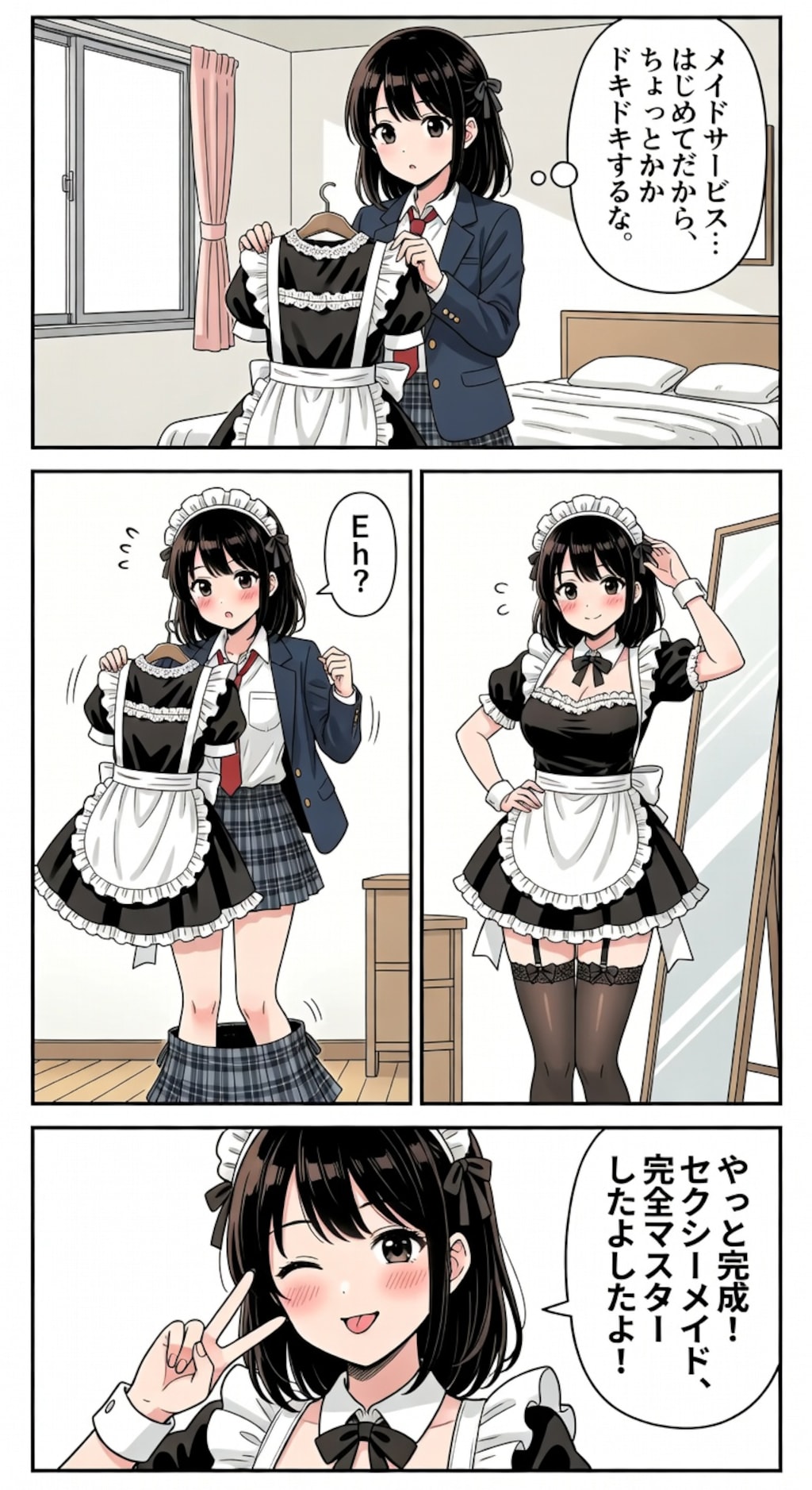 メイドさんに着替え