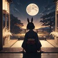 月が恋しや憂愁うさぎ 2枚目