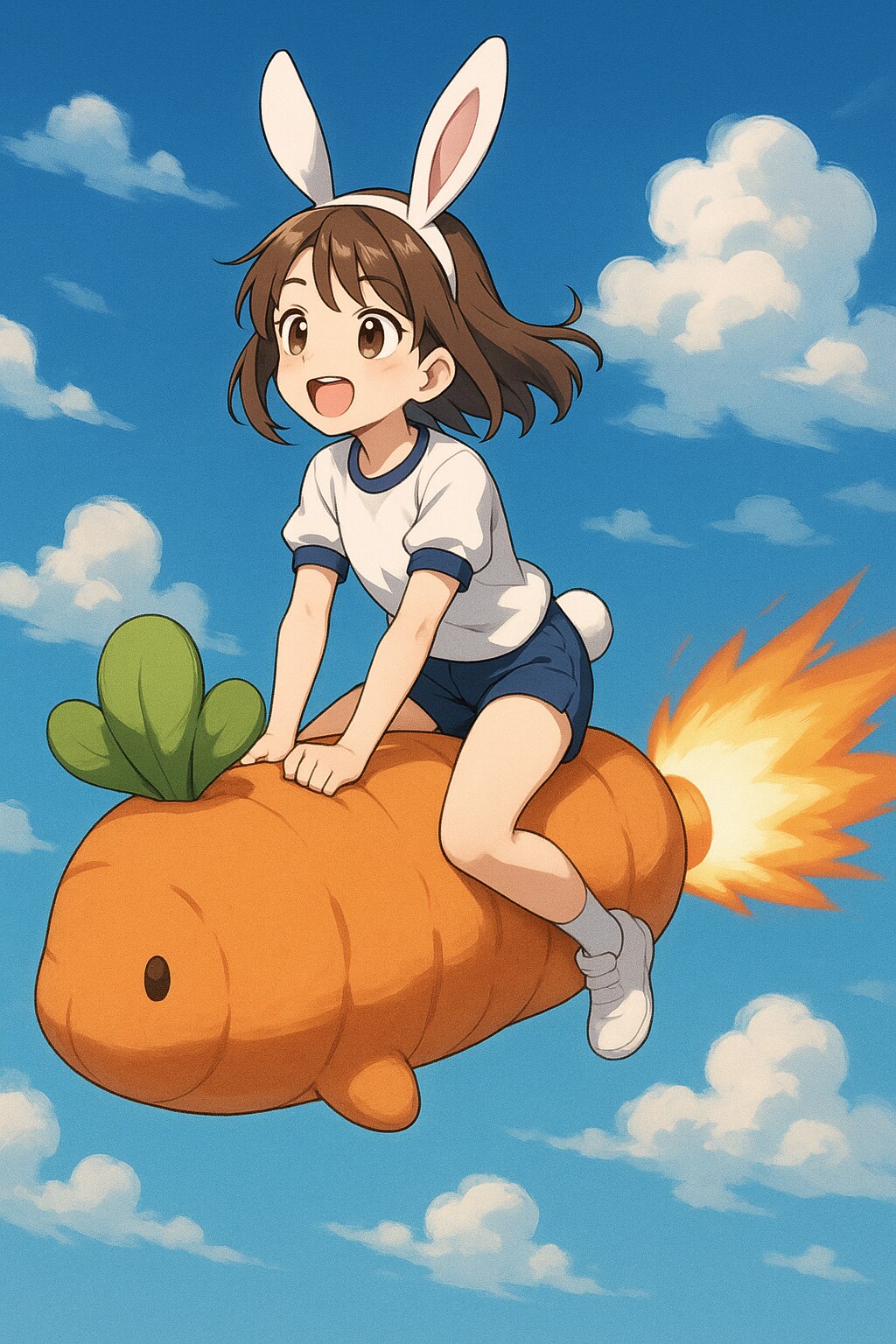 うさ耳飛行 | の人気AIイラスト・グラビア