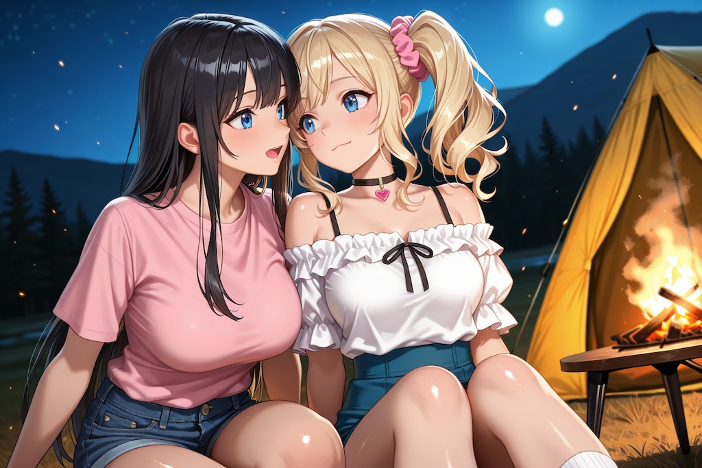 美鈴と七海でキャンプ！