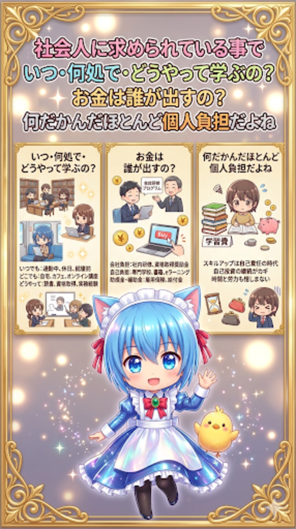 いつ・何処で・どうやって学ぶの？　お金は？