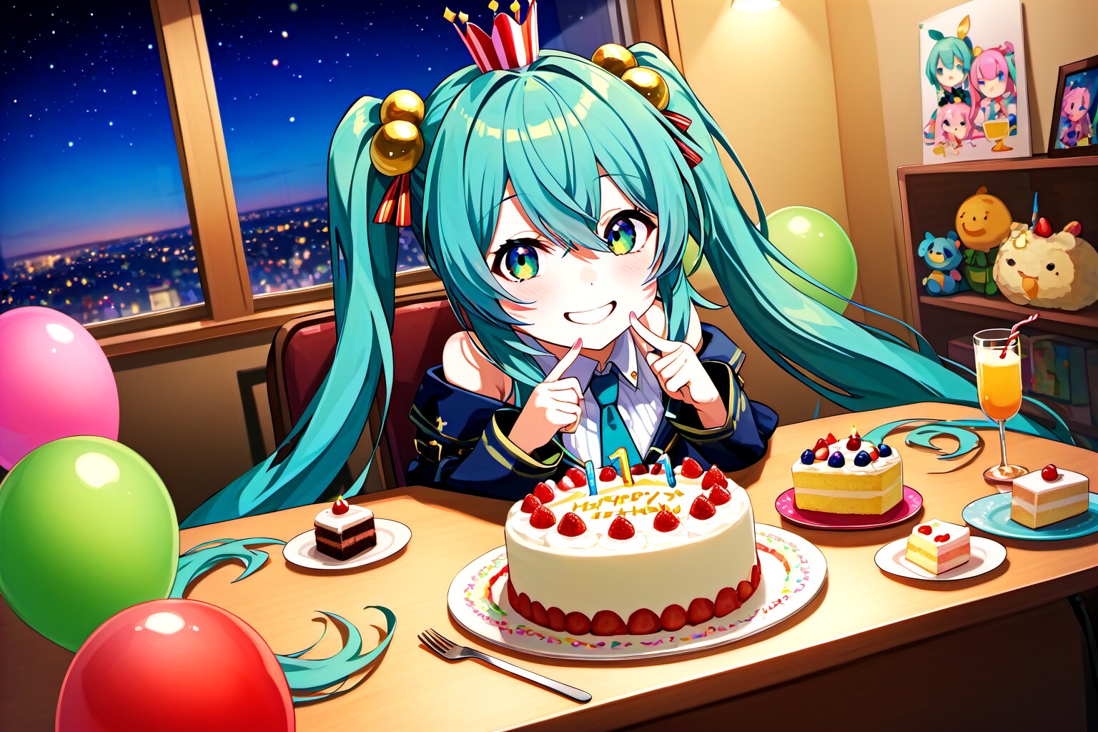 Miku, Happy Birthday!!(SDXL)_3