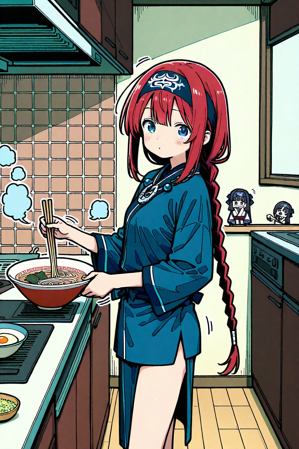 小織くん、ラーメンを作る | の人気AIイラスト・グラビア