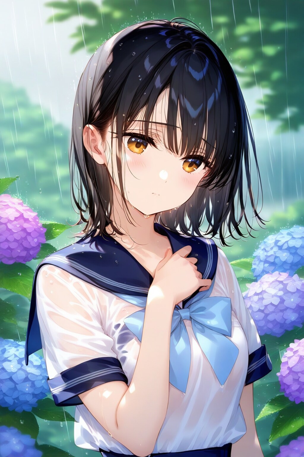 雨に濡れて | の人気AIイラスト・グラビア