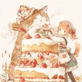 猫さんとケーキ。 2枚目