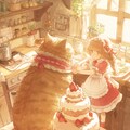 猫さんとケーキ。 3枚目