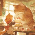 猫さんとケーキ。 4枚目