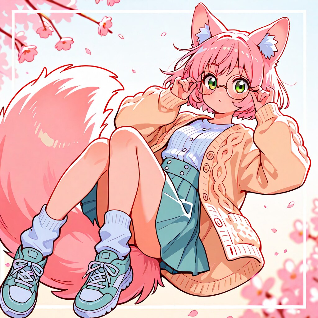 けもみみ、めがね。