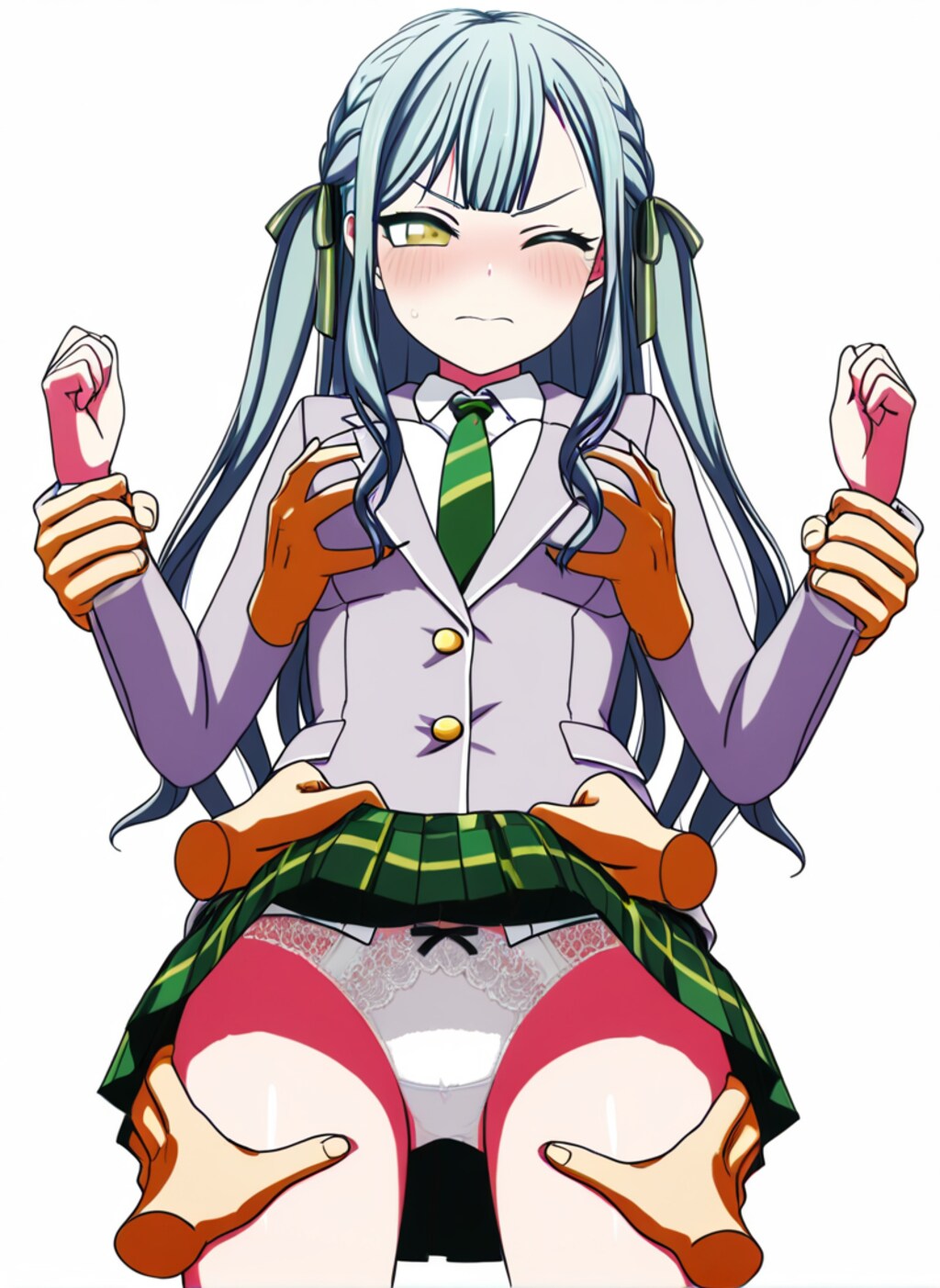 豊川祥子が紳士ハンドにもみくちゃにされてパンチラ