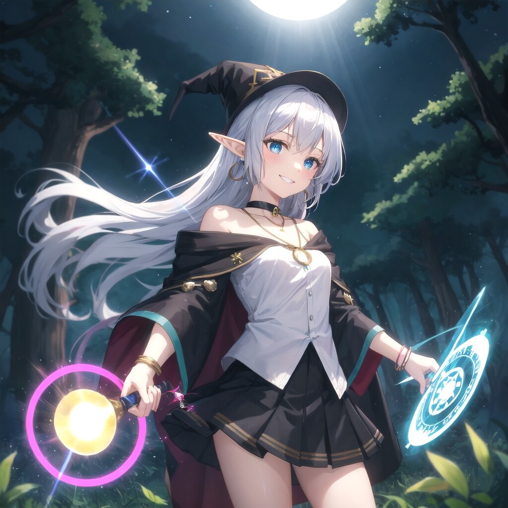 銀髪エルフの魔法使い
