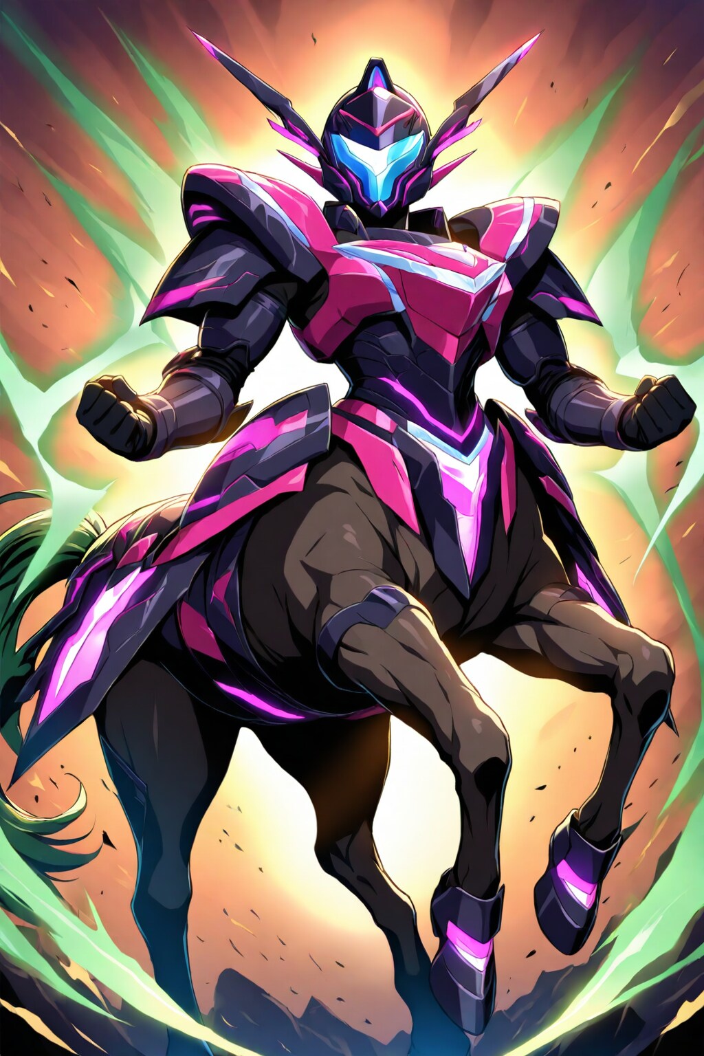 近未来的アーマーを纏うケンタウロス