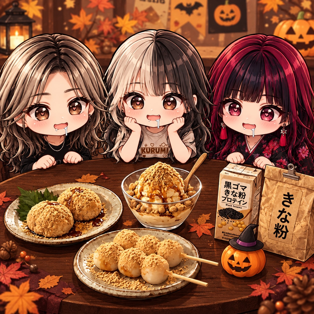 きな粉大好きすぎる🤤（クール、くるみ、いろは） | の人気AIイラスト・グラビア