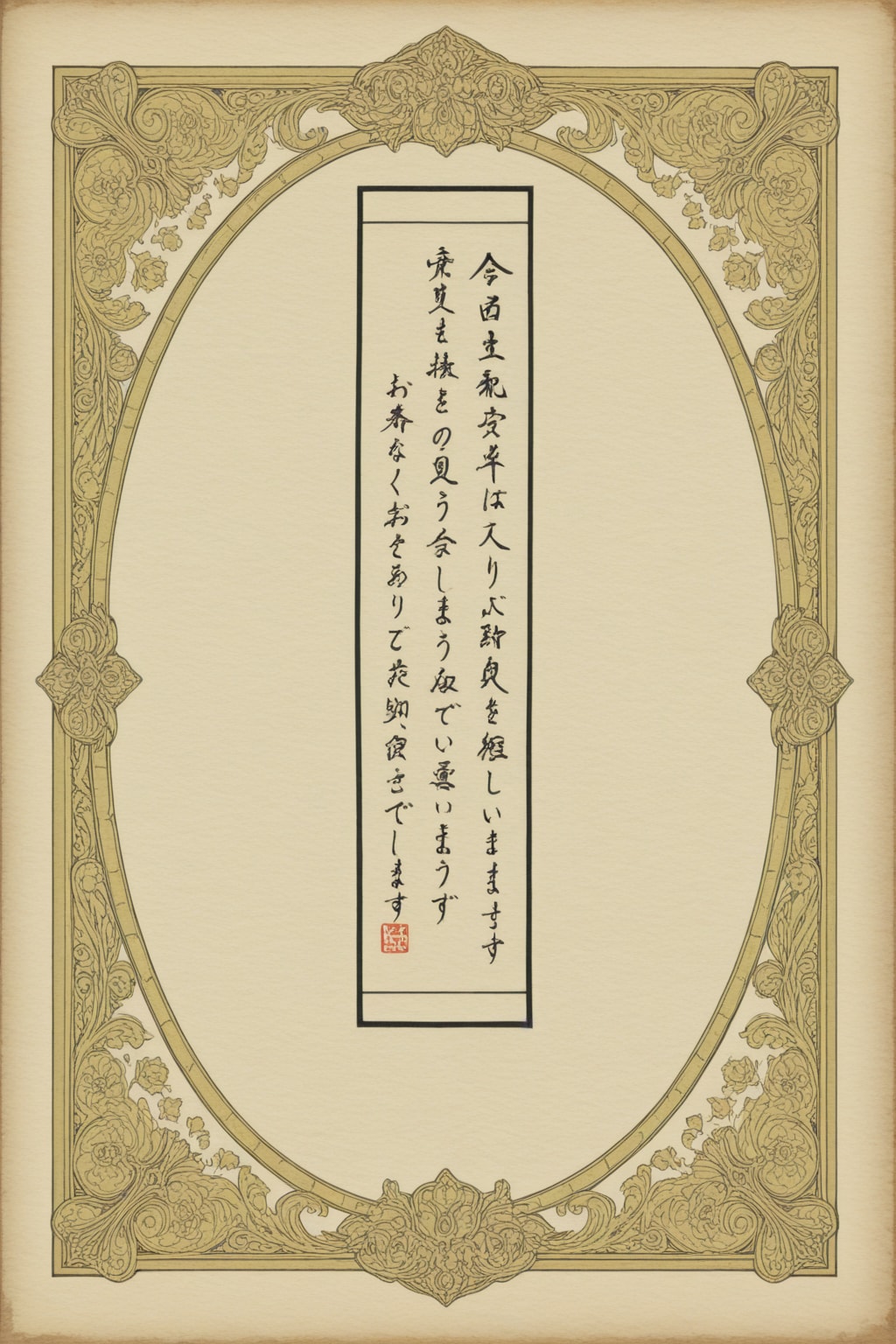 日本画で描く「虞美人」