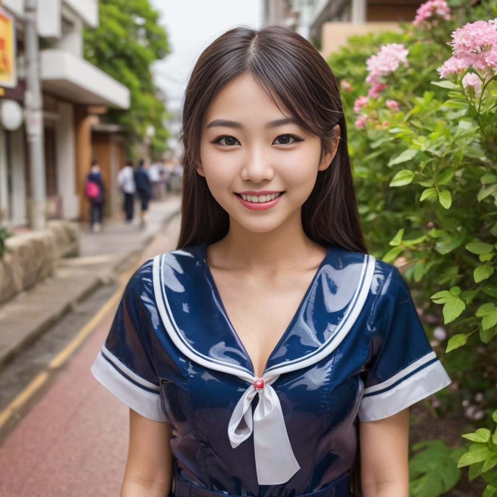 セーラー服でコスプレ