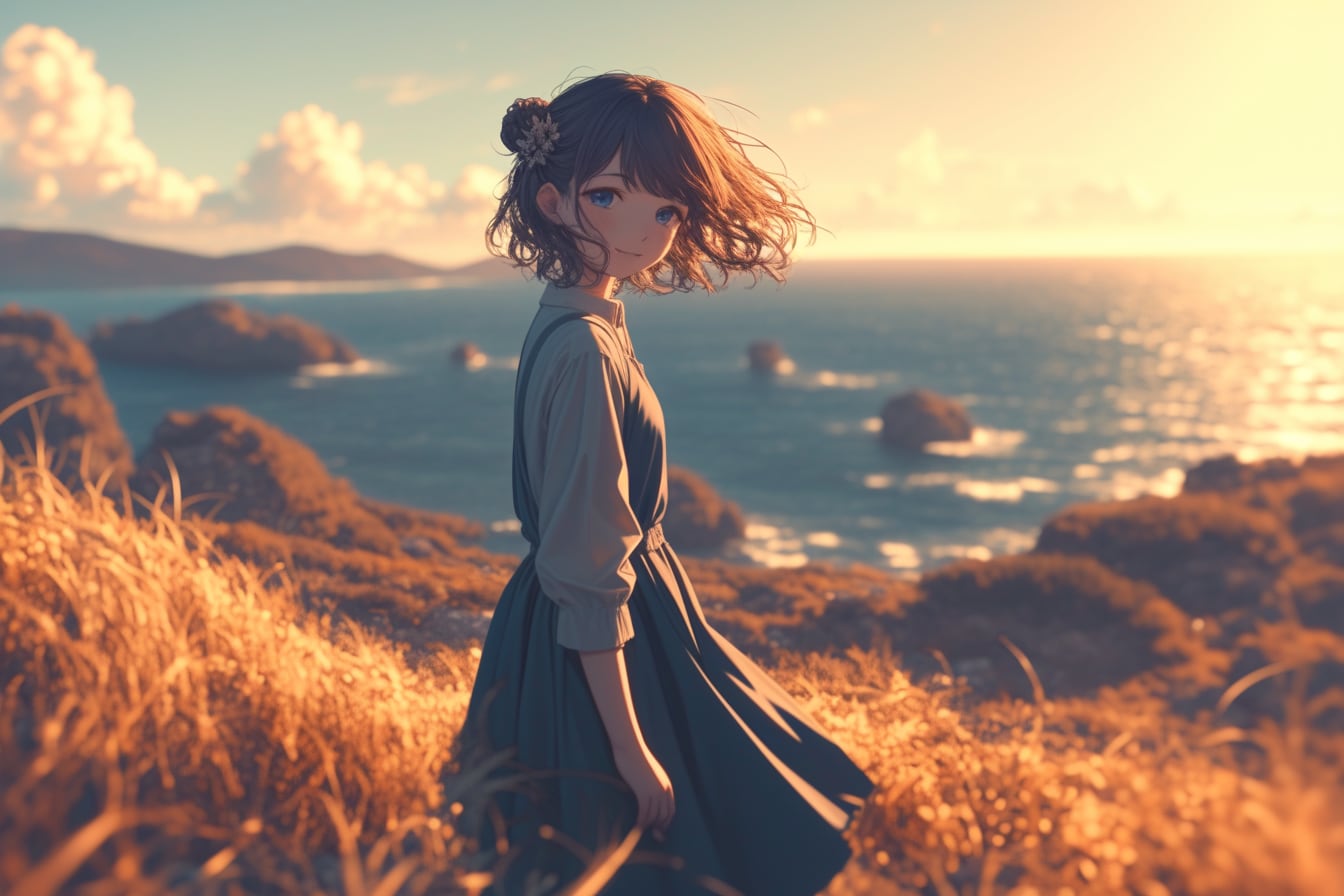 夕暮れのおだんごちゃん🍡✨163 | の人気AIイラスト・グラビア