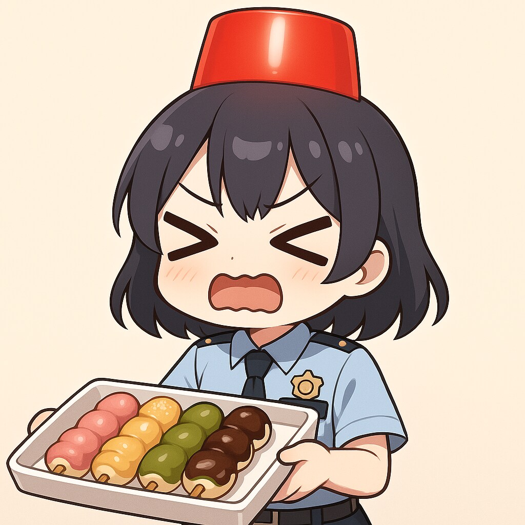 そろそろ秋の気配もしてきたのでパトランプちゃんがお団子を御馳走するのです！秋と言えば食欲！いっぱい作ったので好きな味をいっぱい食べるのです！ | の人気AIイラスト・グラビア