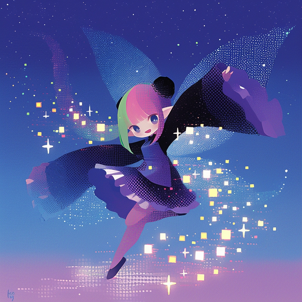 黄昏の空でダンスを