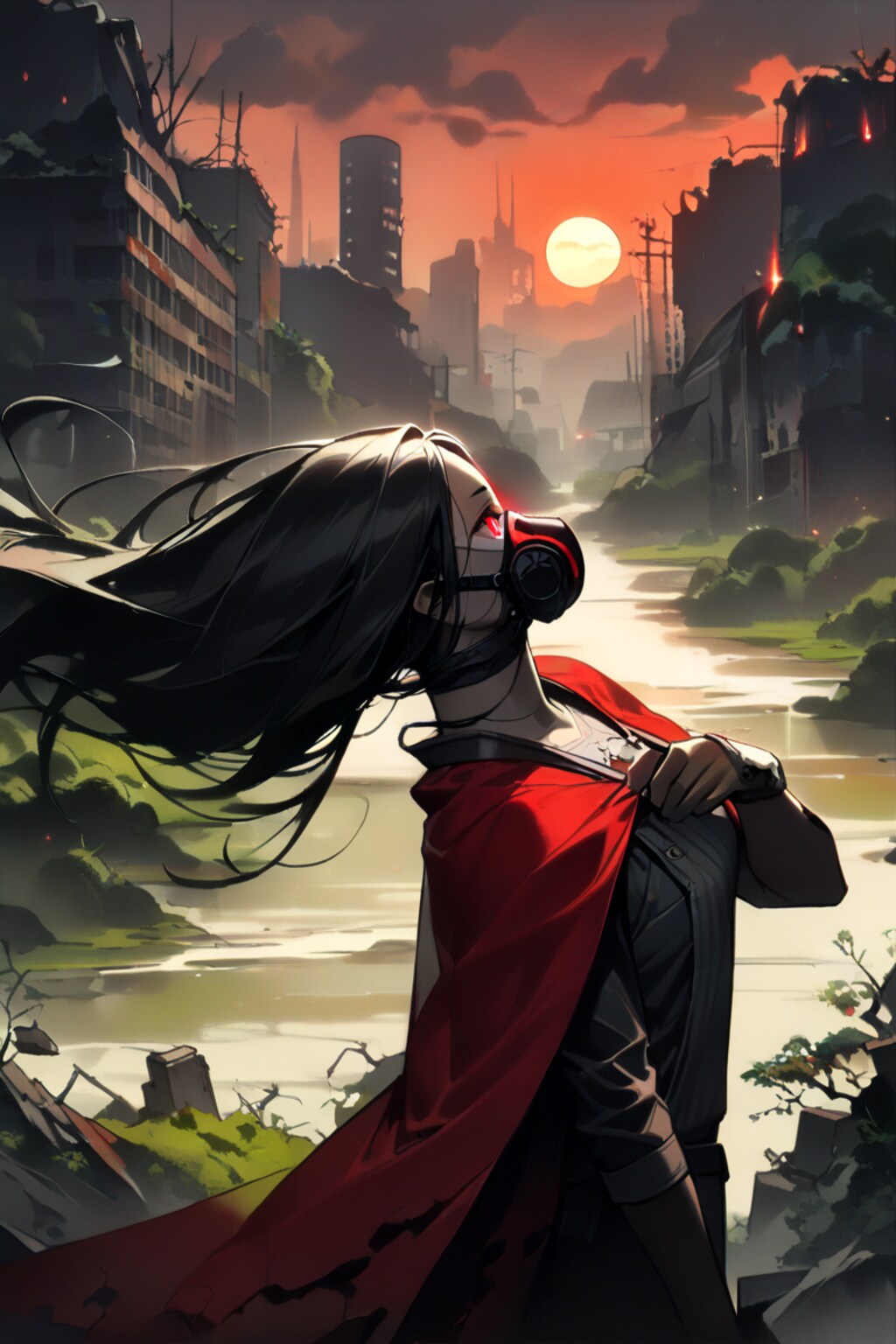 破滅の街の赤い亡霊