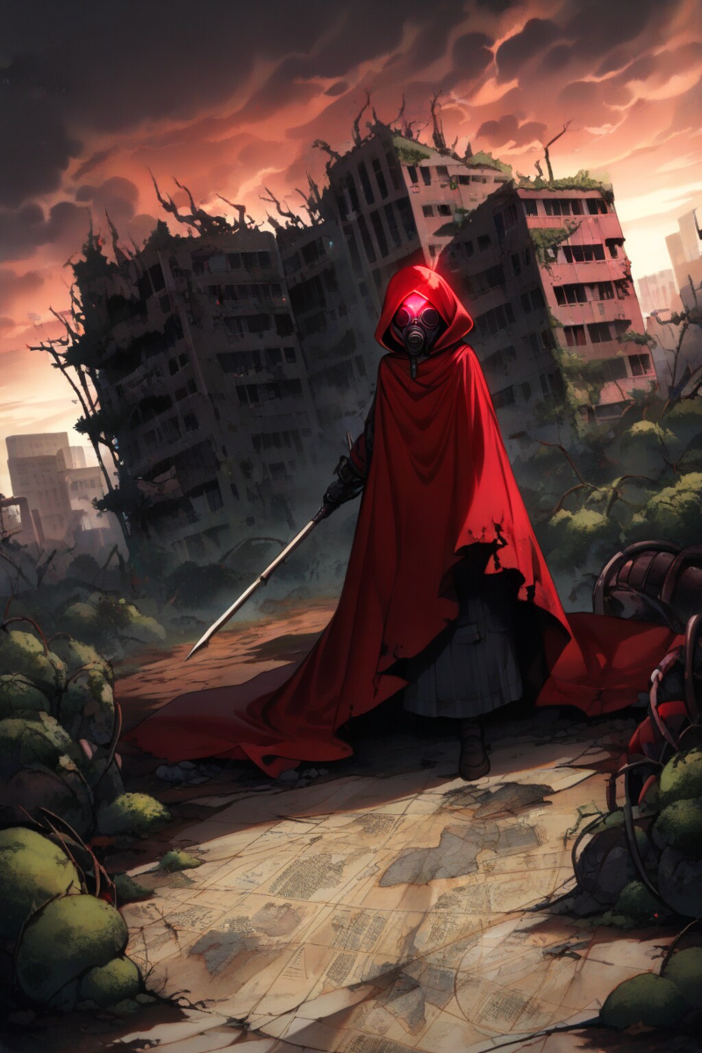 破滅の街の赤い亡霊