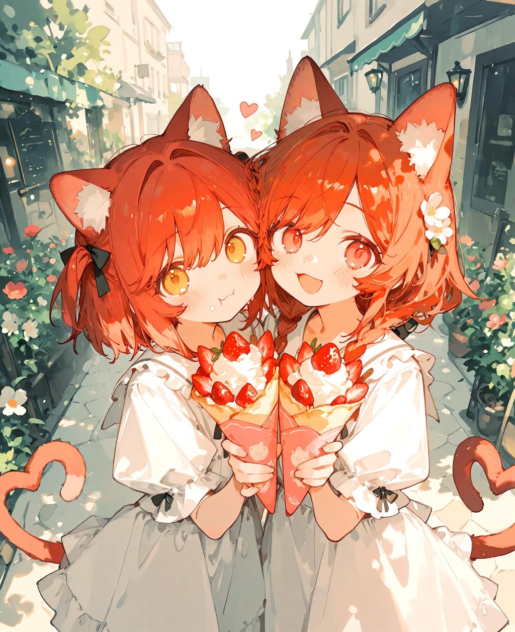 双子の猫耳少女