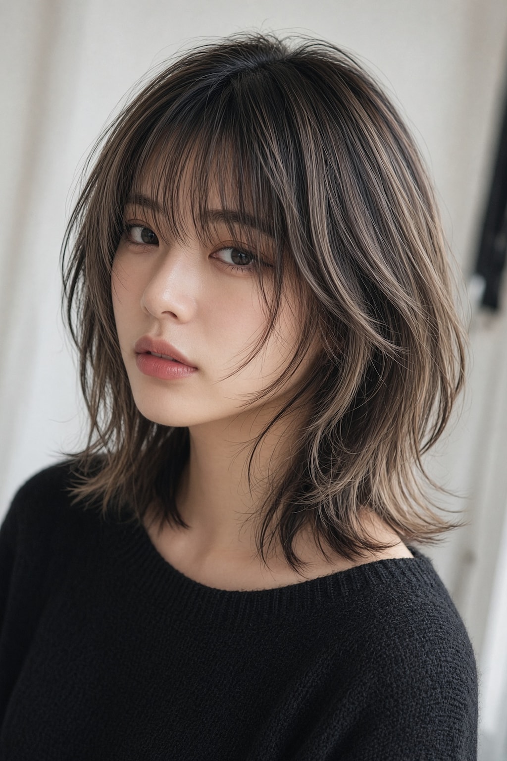 ウルフカット女子
