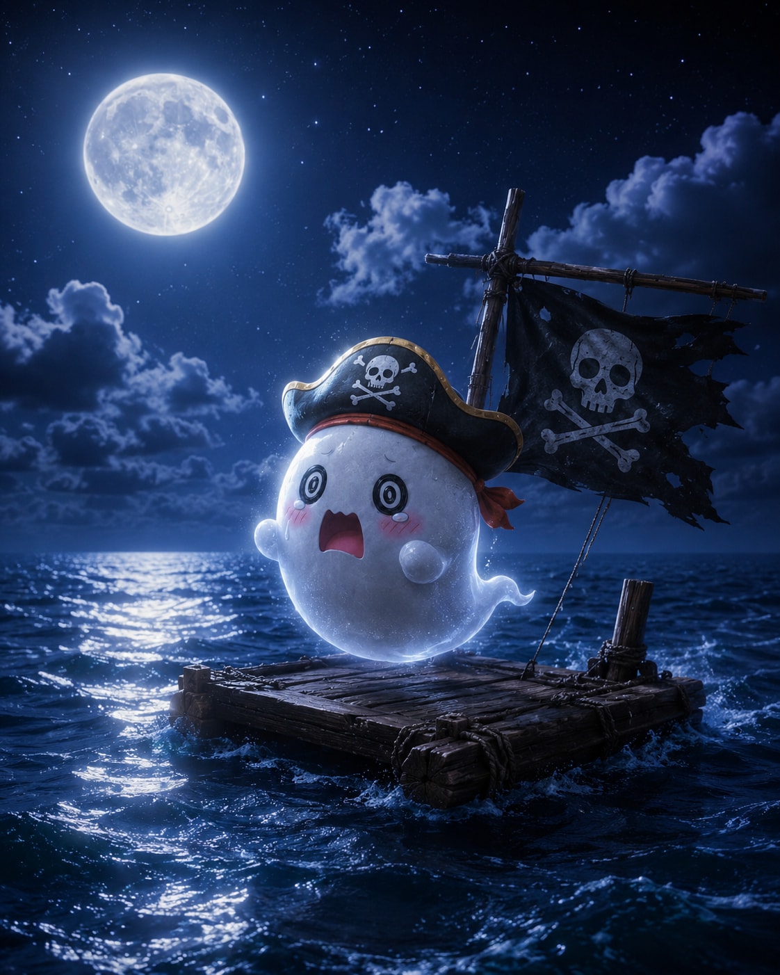 夜の海で出発進行！✨ | の人気AIイラスト・グラビア