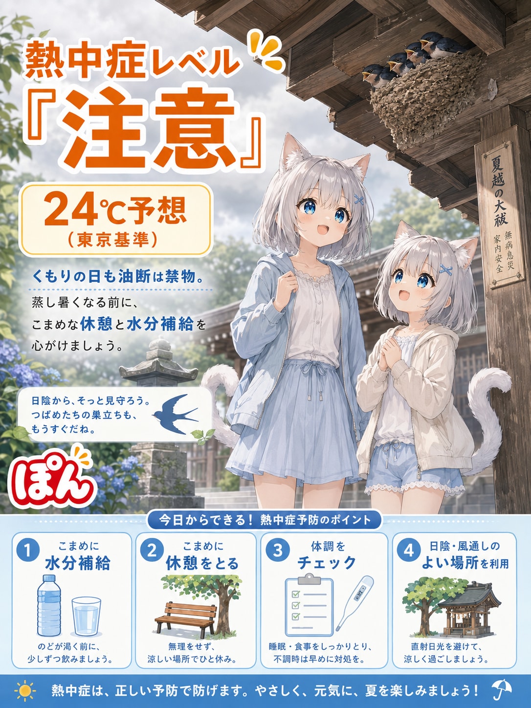 今日は注意です